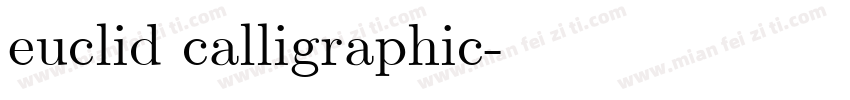 euclid calligraphic字体转换